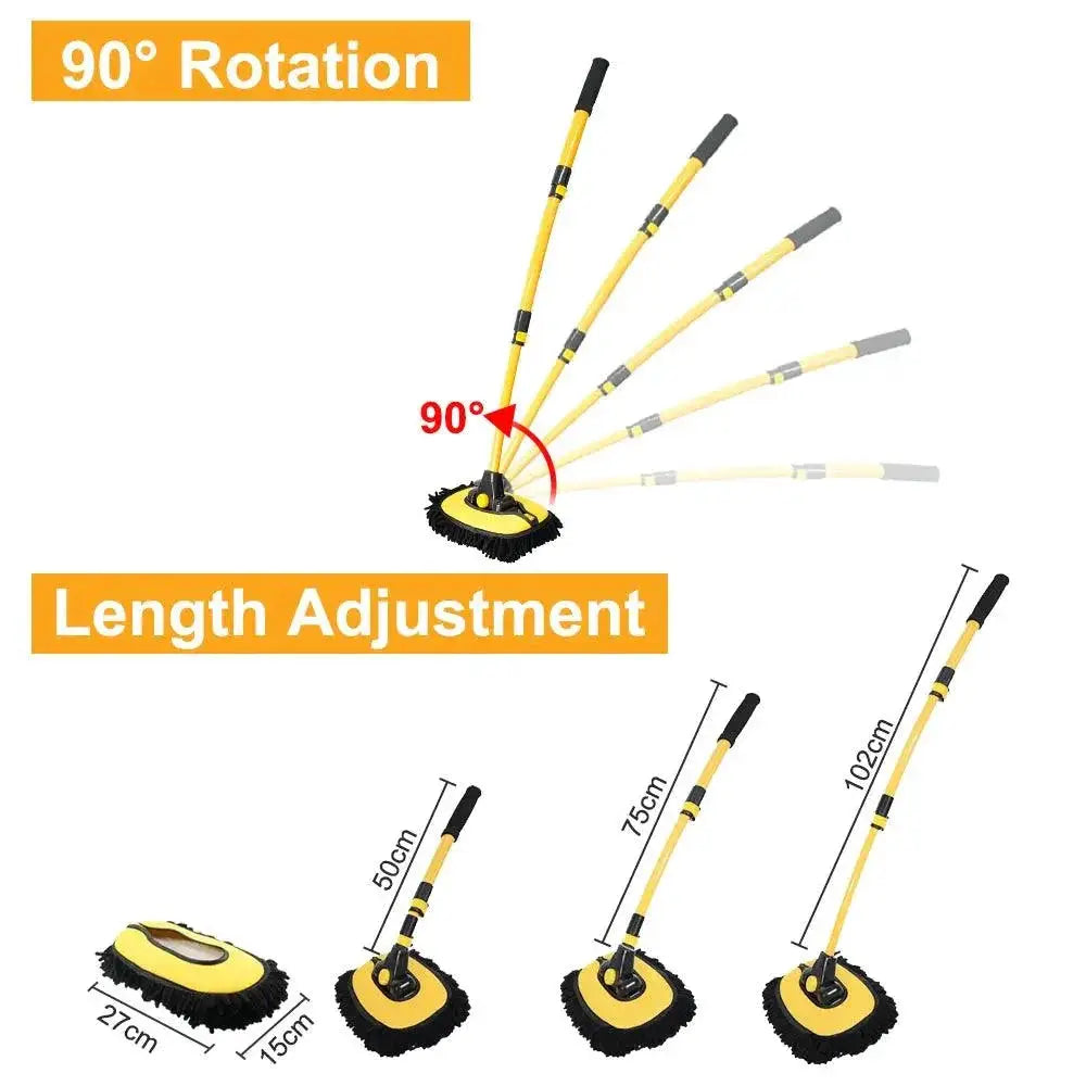 Telescopic Car Cleaning Brush Chenille Broom Kit Extendable