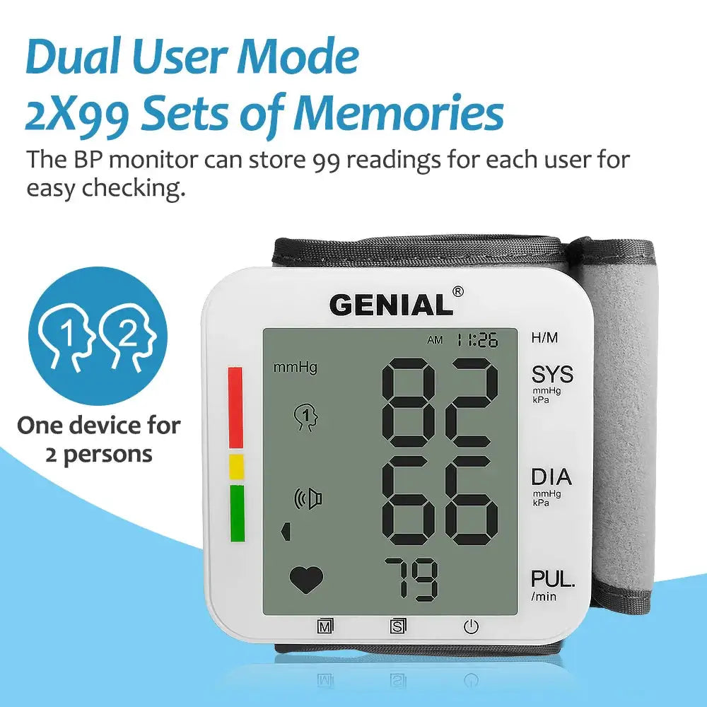 Blood Pressure Cuff Wrist, Universal Bp ) Large LCD Display — product view 3