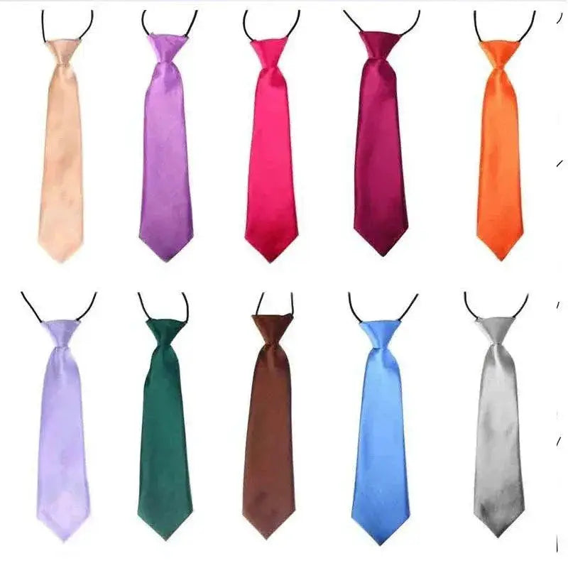 Solid Color Elastic Kids Tie for Parties and Events