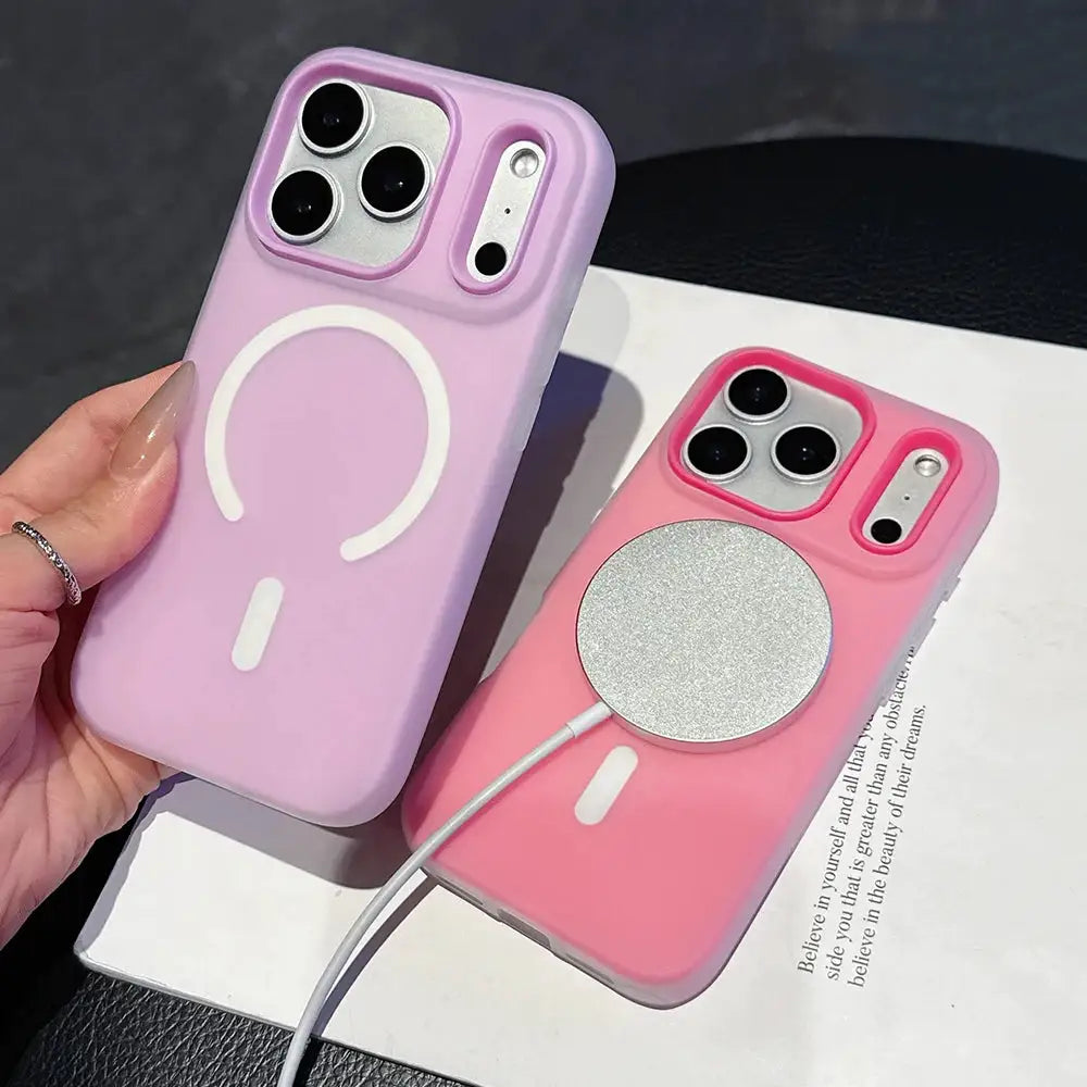 Original Candy Color 2IN1 For Magsafe Wireless Charging Case For iPhone 18 17 16 15 14 13 12 11 Pro Max PLUS AIR Magnetic Cover
