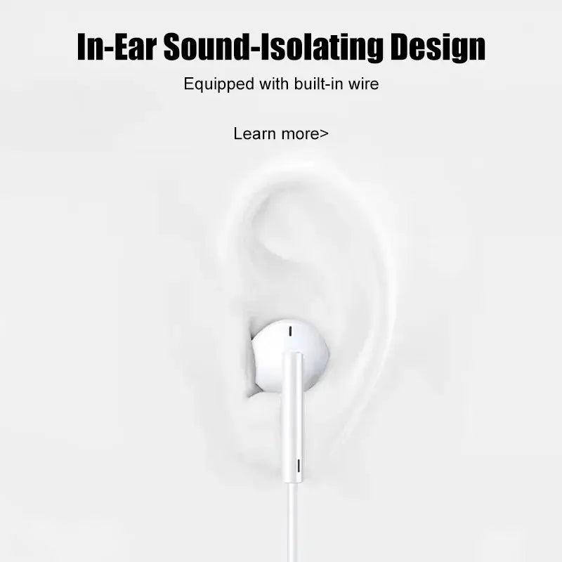 Type C Headphones Wired Earbuds For Xiaomi Redmi Poco Oneplus Google OPPO Huawei Honor Samsung Earphones Laptops Tablet Headset