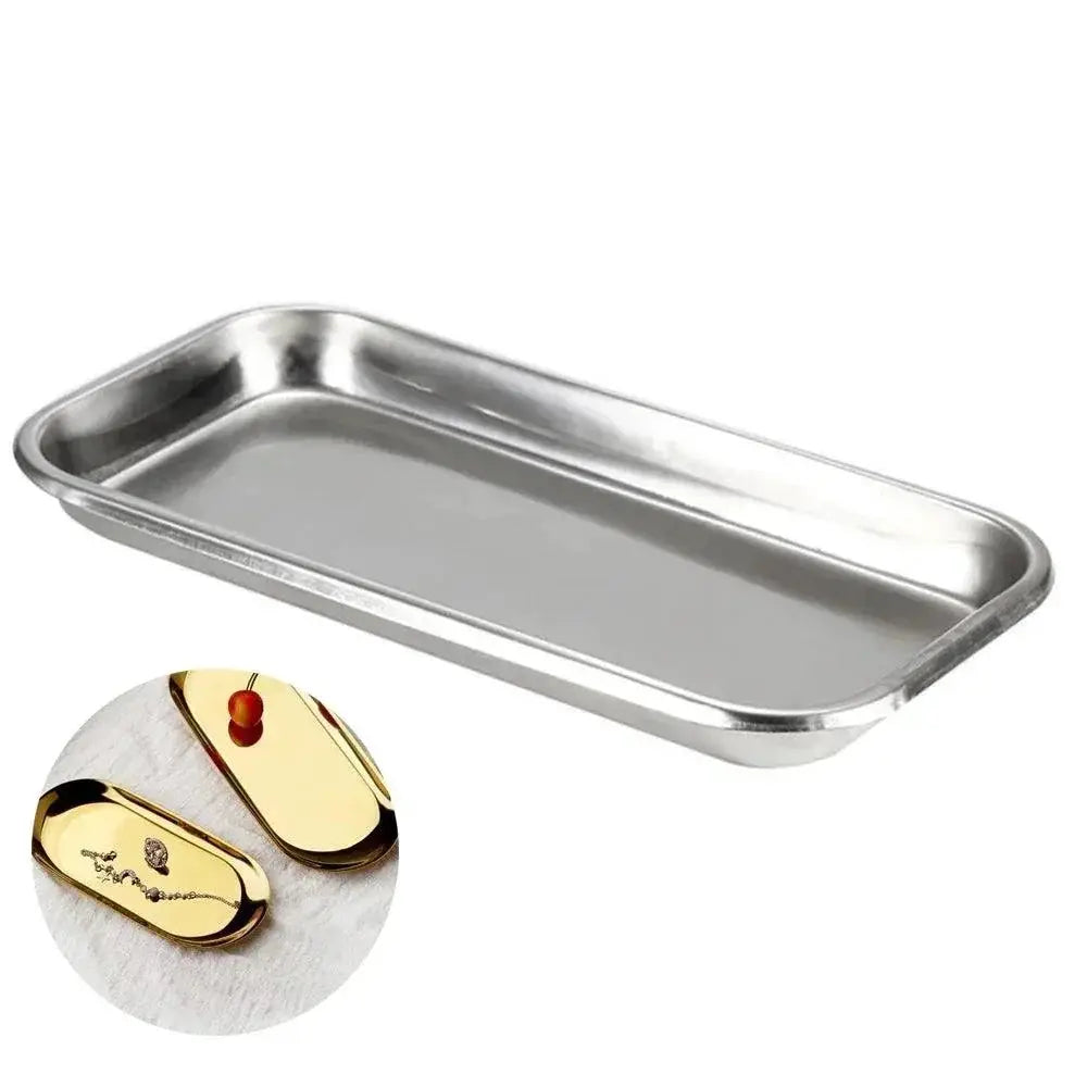Stainless Steel Nail Art Organizer Tray Neat Storage Tools