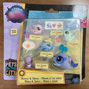 Vintage Pet Figurines Set Featuring Monkey Rabbit Cat Kitten