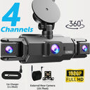 Dash Cam - 4 Lens 1080P Night Vision Parking