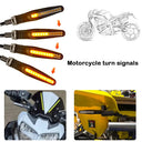 Water Flow LED Motorcycle Turn Signals 2 or 4 Pack Bendable Blinkers Safer Rides