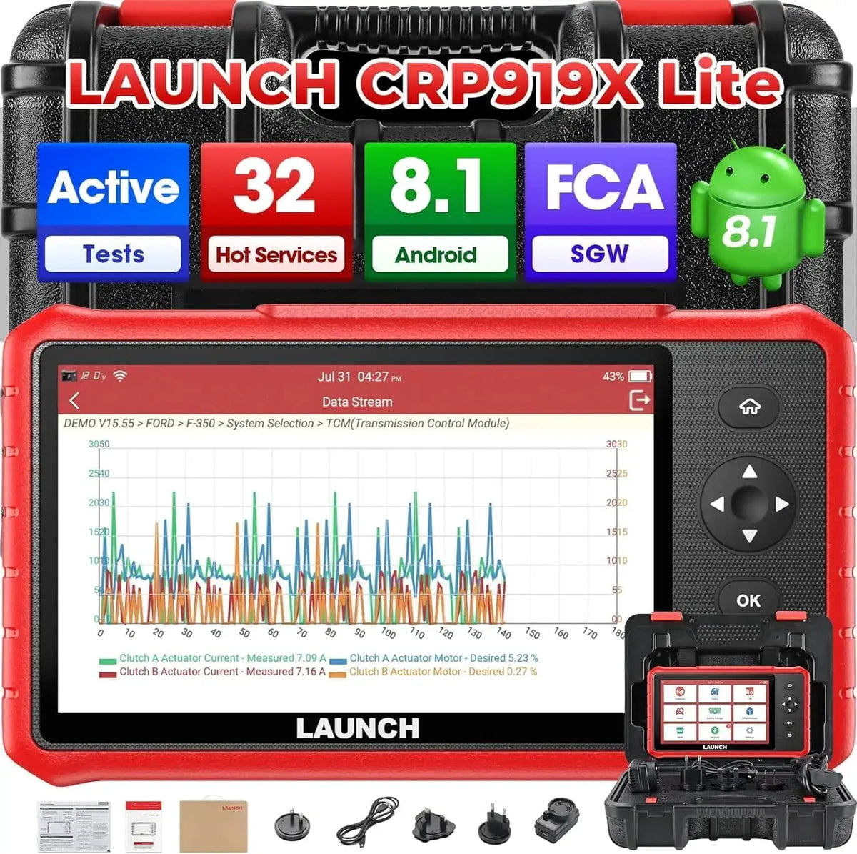 LAUNCH CRP919XLite OBD2 Scanner Car Diagnostic Tool Automotive Scanner Auto Scan Diagnosis X-431 2 Years Free Update