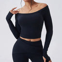 Yoga Shirts Cloud Hide Sexy Long Sleeve Top