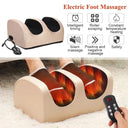 Electric Heated Foot Massager Calf Massage Deep Tissue Kneading Device Hot Compress Leg Feet Muscle Relax Relieve Fatigue