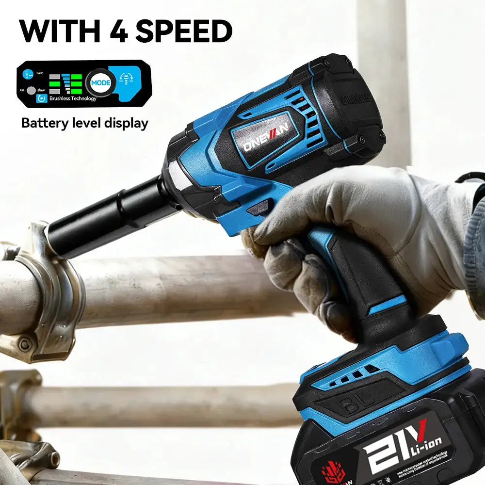 ONEVAN 1200N.M Brushless Electric Impact Wrench 3 Funtion 1/2" Cordless Portable Screwdriver Drill Tools For Makita Battery Pin
