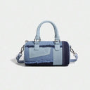 Niche Design Splicing Denim Crossbody