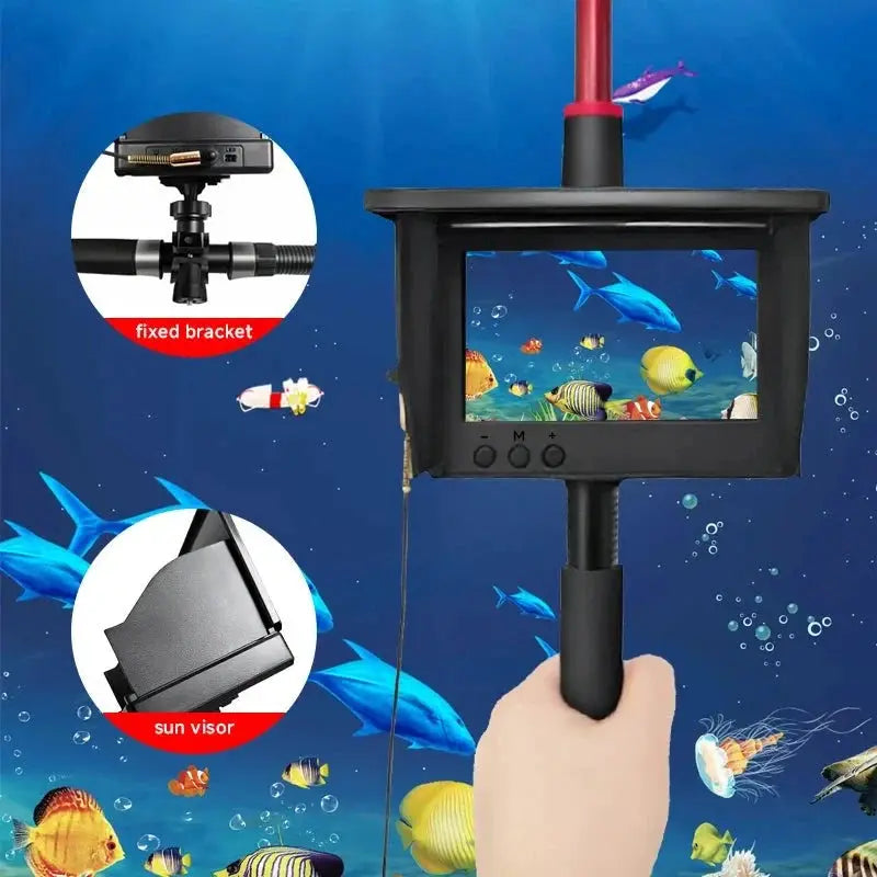 Dodosee 220 Degree Underwater Fishing Camera 1080P Night Vision LCD Fish Finder - stepyours.com