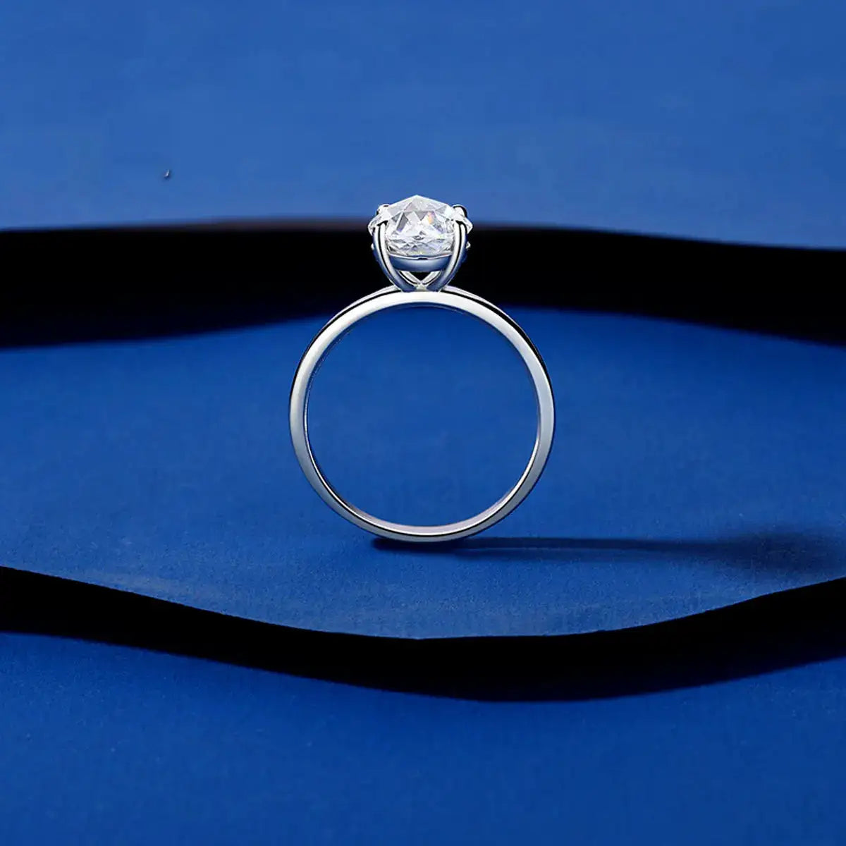 Sterling Silver Silver Moissanite Rose Cut Ring — product image 3