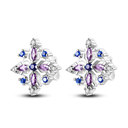 Silver Plated Cubic Zircon Geometric