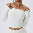 Yoga Shirts Cloud Hide Sexy Long Sleeve Top