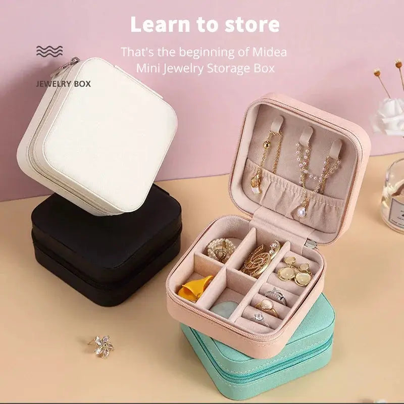 Portable Jewellery Box For Rings Necklaces And Earrings