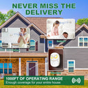 HTZSAFE Wireless Doorbell Chime 300M Range Waterproof Garden