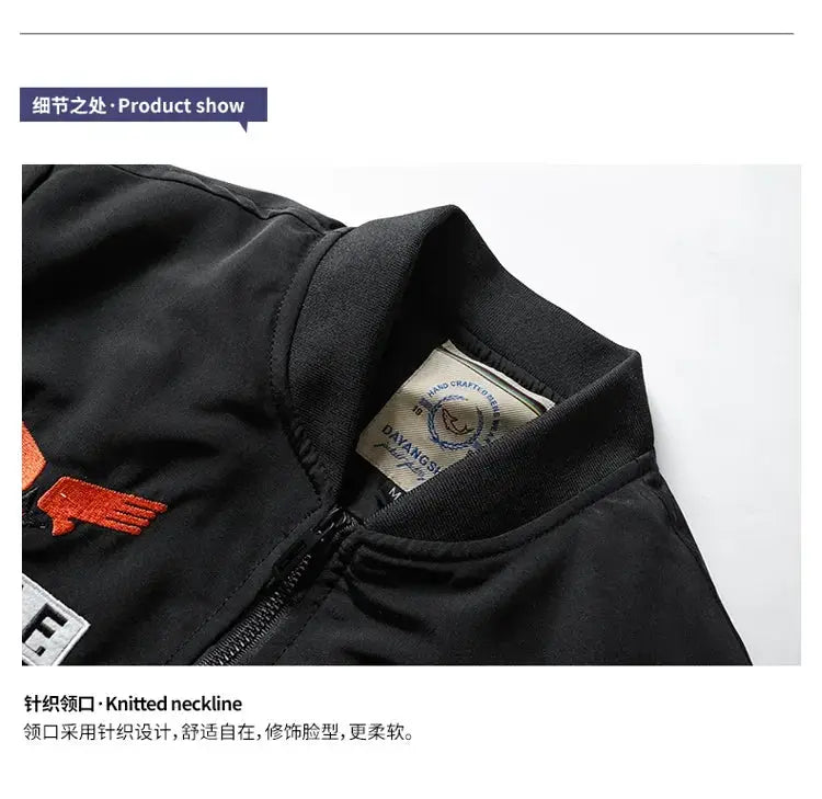 Ma1 Bomber Jacket Air Force Pilot Men Thick Fleece Coat