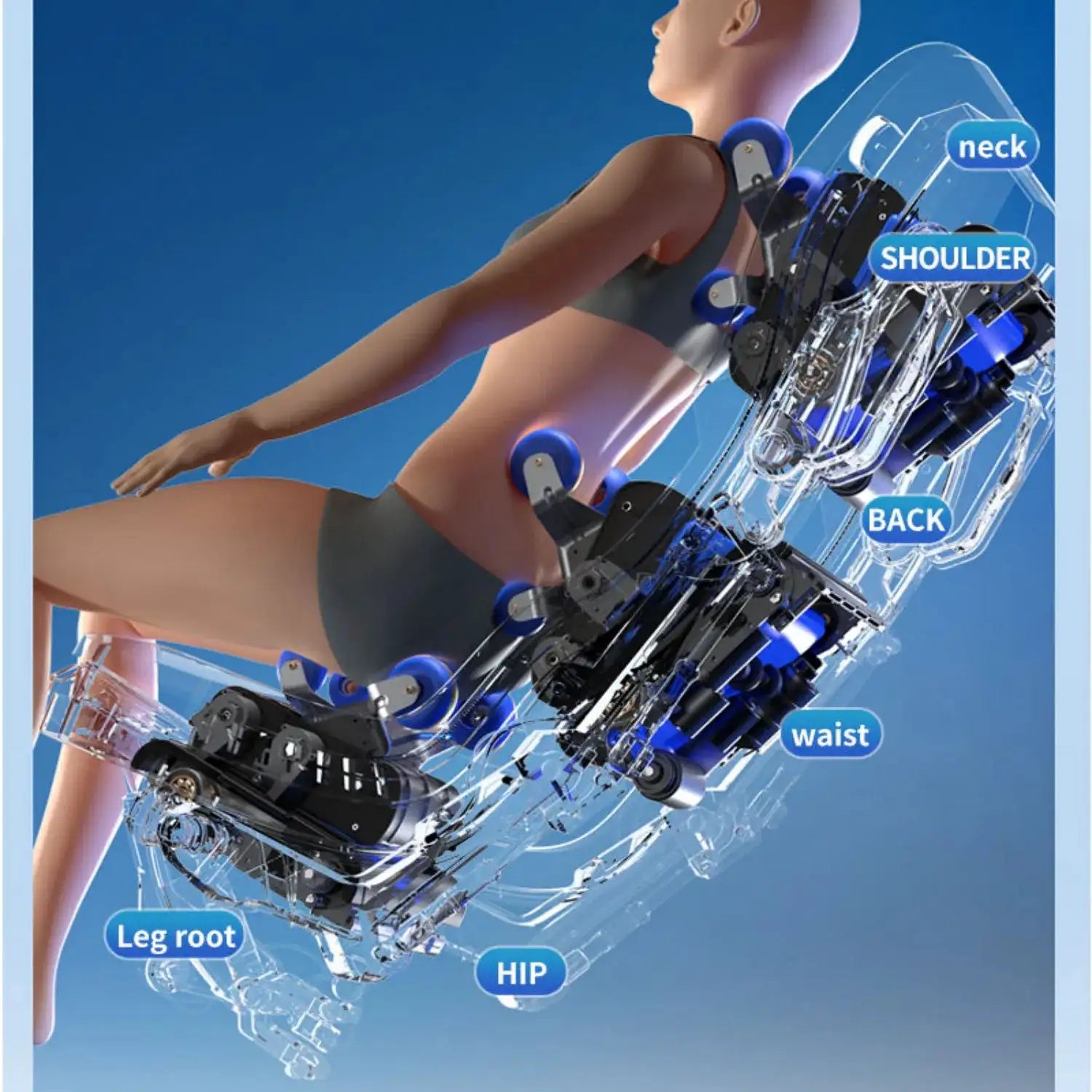 4D Massage Chair SL Track Zero Gravity Full Body Airbag Shiatsu AI Voice Body Scan Back Heat Bluetooth Foot Roller Thai Stretch