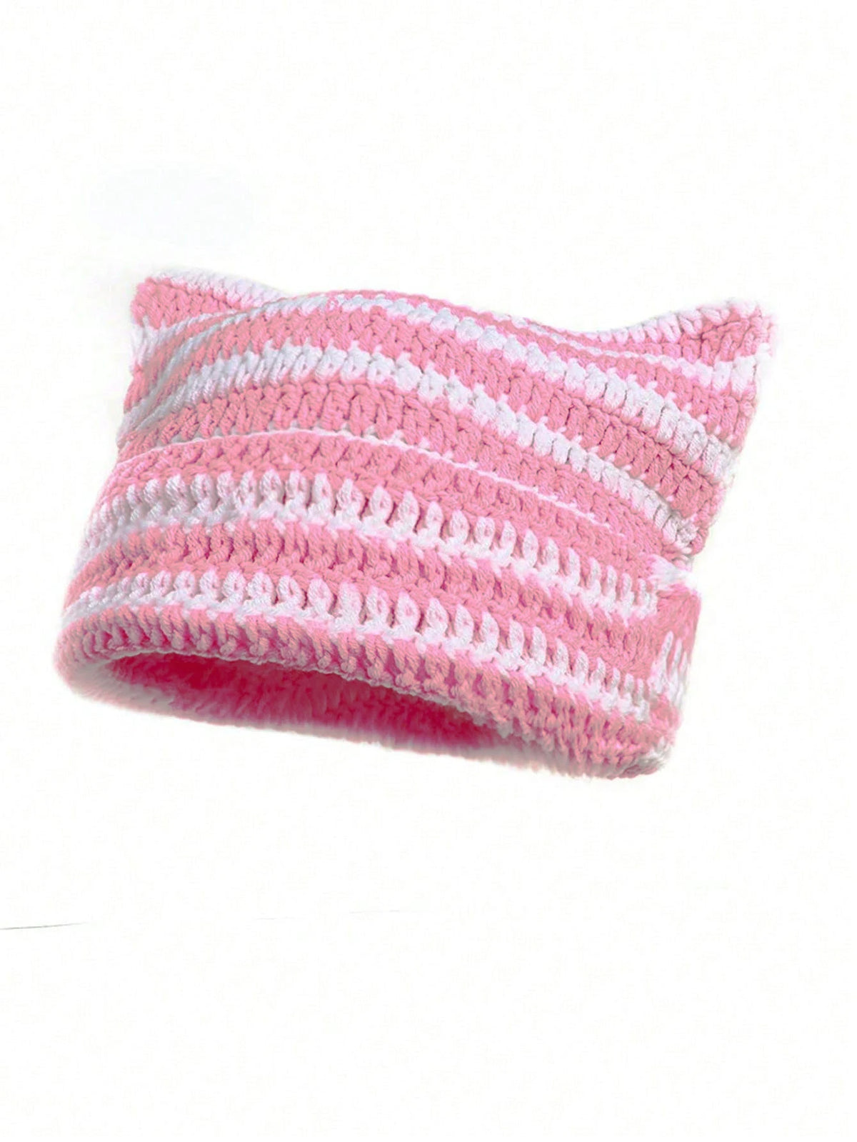 Y2K Striped Knit Winter Hat