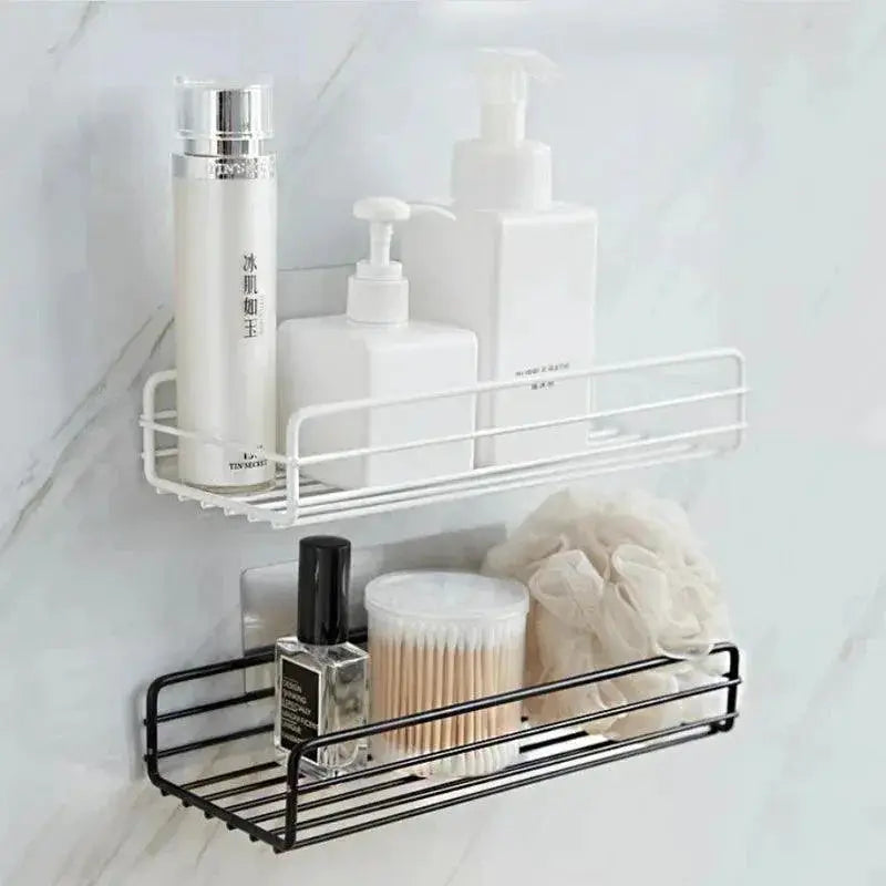 Iron Wall Shelf Organizer for Stylish Bathroom Storage
