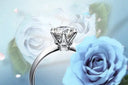 Moissanite Ring in Sterling Silver Rings