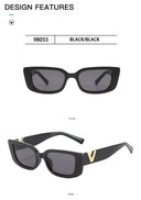 Retro Rectangle Sunglasses Women Brand Designer Vintage Classic