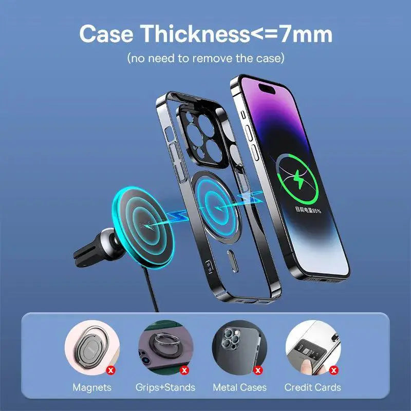 Baseus 15W Magnetic Wireless Car Charger Holder Fast Charge