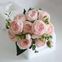 Rose Pink Silk Peony Wedding Bouquet - Artificial Decoration