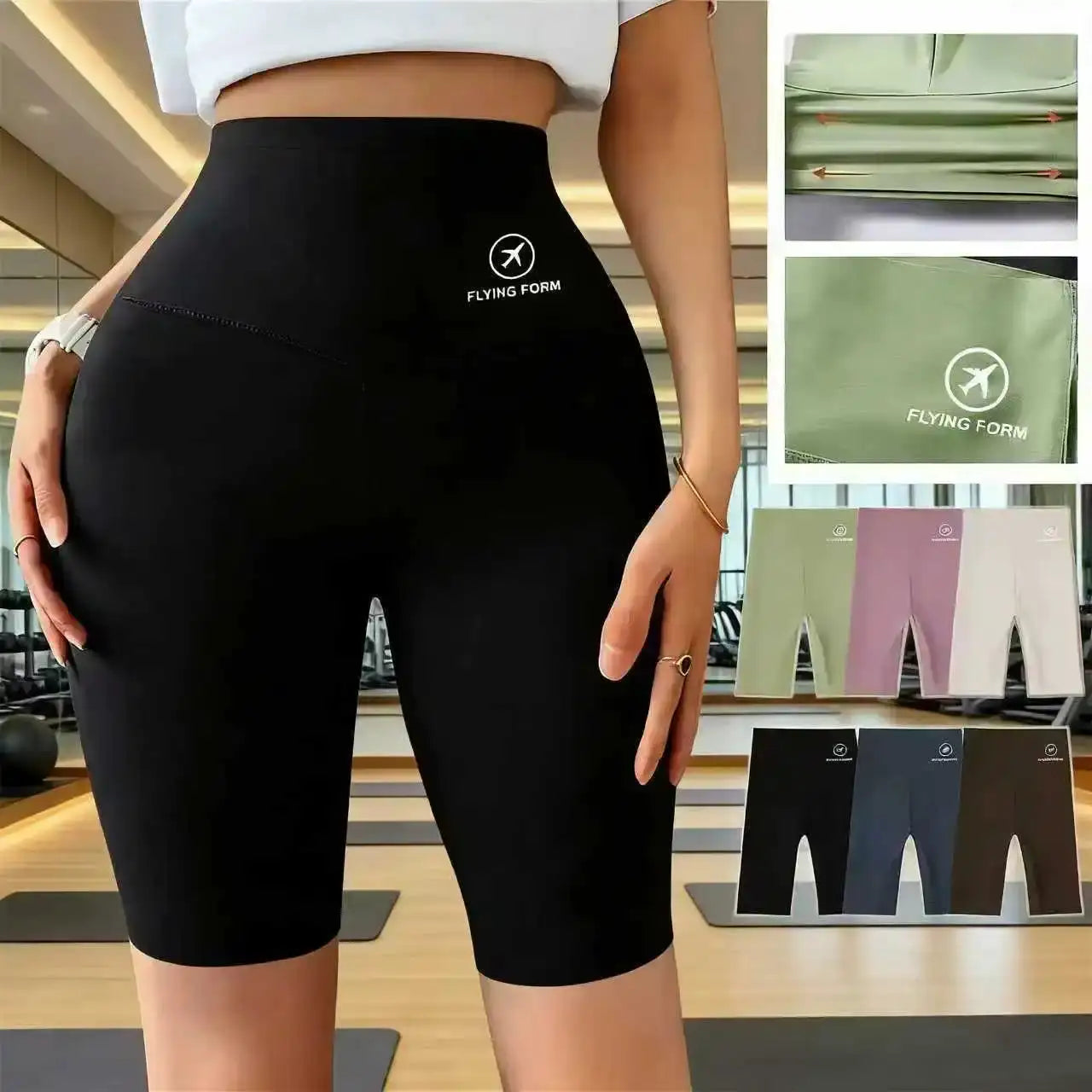 2026 New Women's High-Waisted Sports Shorts for Cycling Jogging Fitness and Yoga Gym Shorts