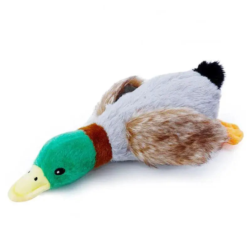 Plush Duck Squeaky Dog Toy With Cleaning Tooth Chew Rope