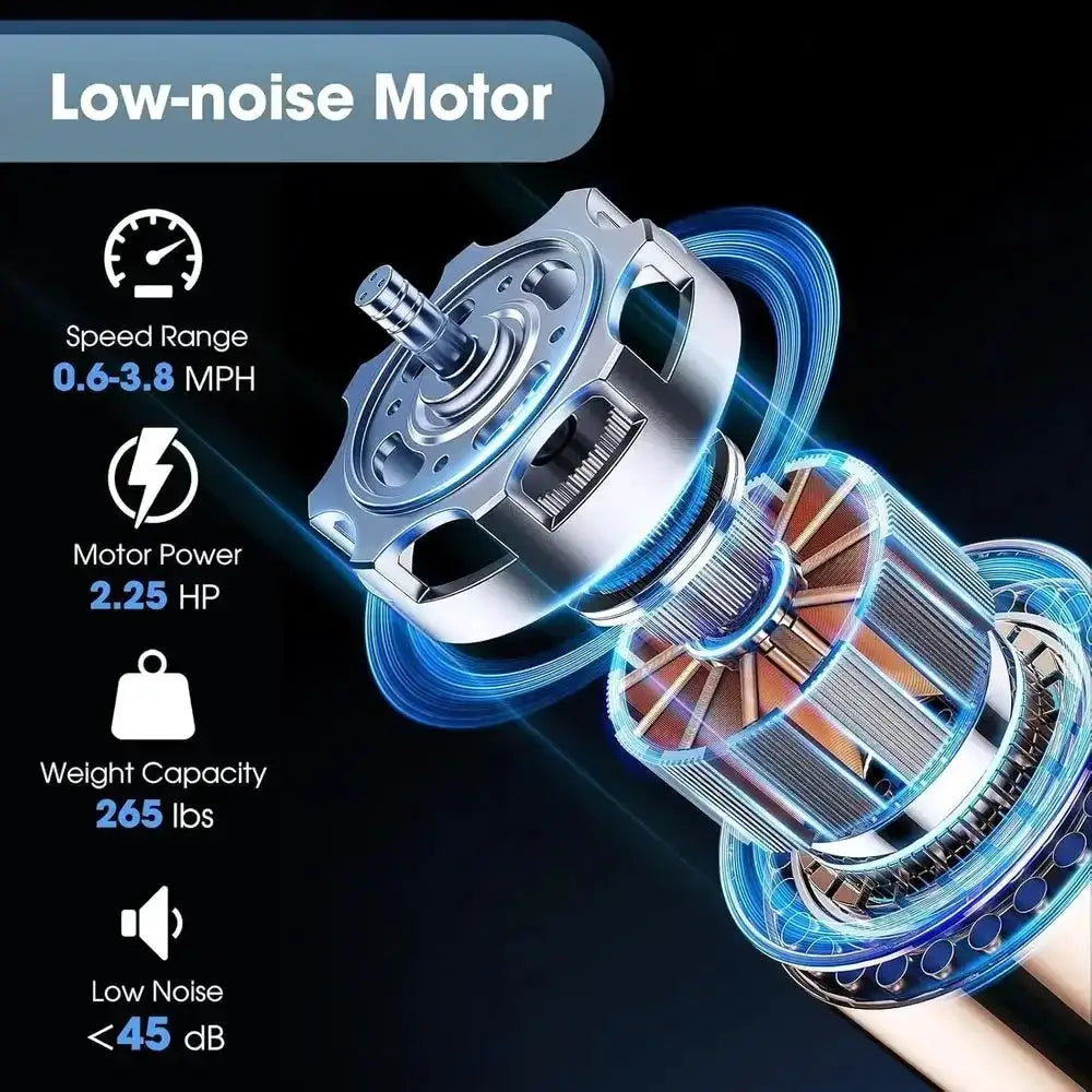 Portable Dual-Function Walking Pad and Under Desk Treadmill, 265 lbs Capacity, with Remote and LED Display