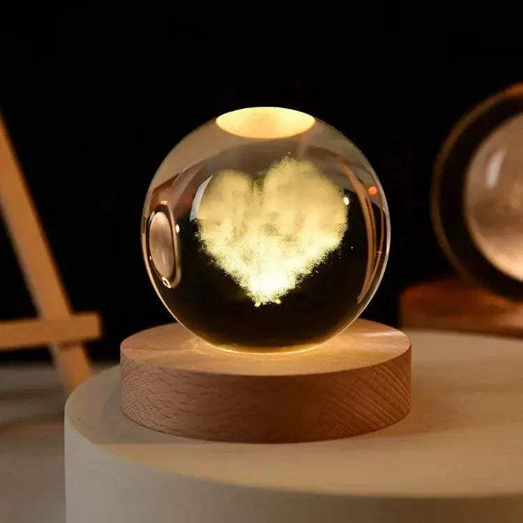 3D Celestial Moon Lamp Crystal Planet Night Light Gift