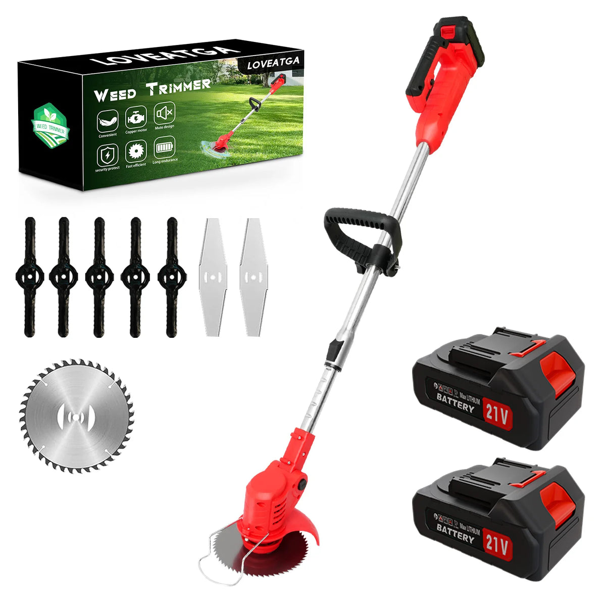 Grass Trimmer U-Handle Weed Whacker Lawn Mowers Inches Telescopic — product view 10