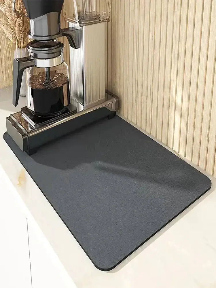 VIKAMA Solid Color Diatomaceous Earth Drying Mat Non Slip