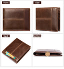 WESTAL Genuine Leather Wallet RFID Coin Purse for Men