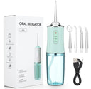 Portable USB Rechargeable Dental Water Flosser with 4 Tips