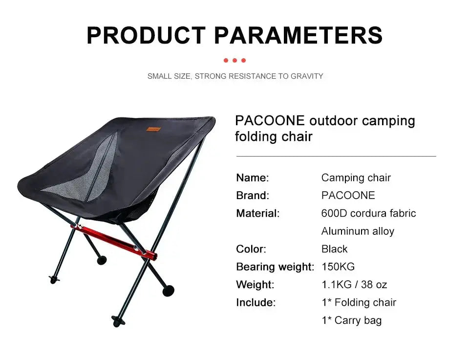 Ultralight Folding Chair for Campers — product view 12
