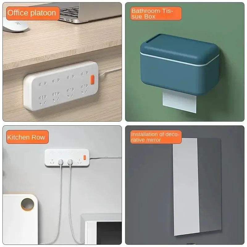 Double Sided Adhesive Wall Hooks Multi Purpose Transparent