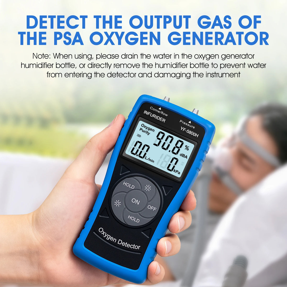 Handheld Ultrasonic Oxygen Detector, Flow/Concentration/Pressure — product view 6