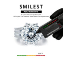 Moissanite Ring in Sterling Silver Prong