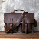 Vintage Large Capacity Crazy Horse Leather Bag For Men