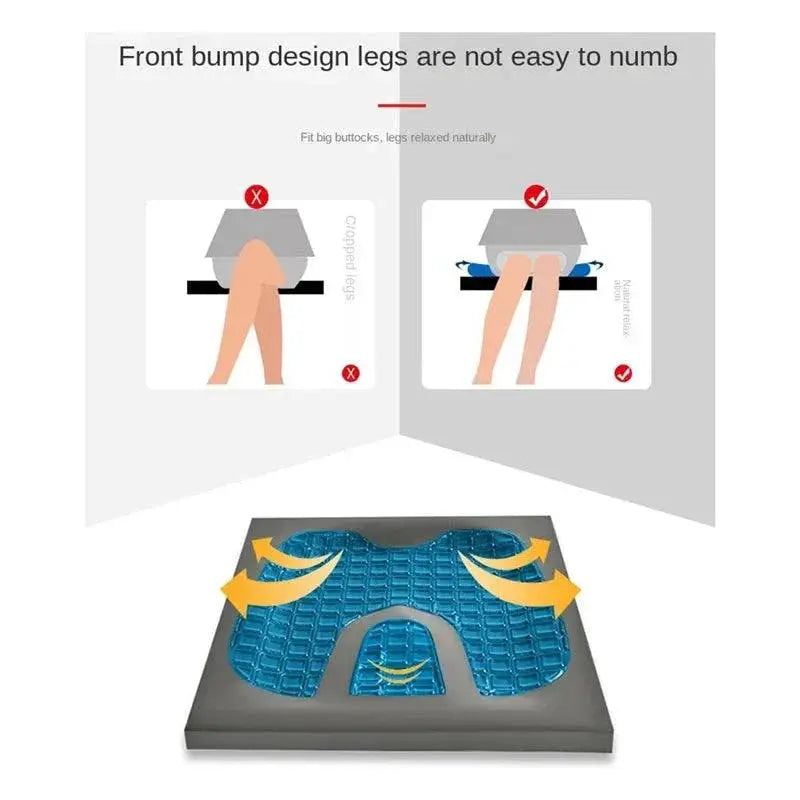 Ergonomic Gel Memory Foam U Shaped Seat Cushion Tailbone