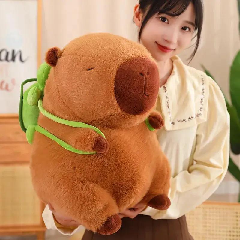 Fluffy Capybara Plush Doll And Tortoise Stuffed Toy Set