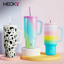 Meoky 40oz Tumbler Handle Straw Stainless Steel Cup Gift