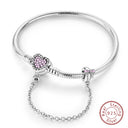 Sterling Silver Snake Chain Heart-shaped