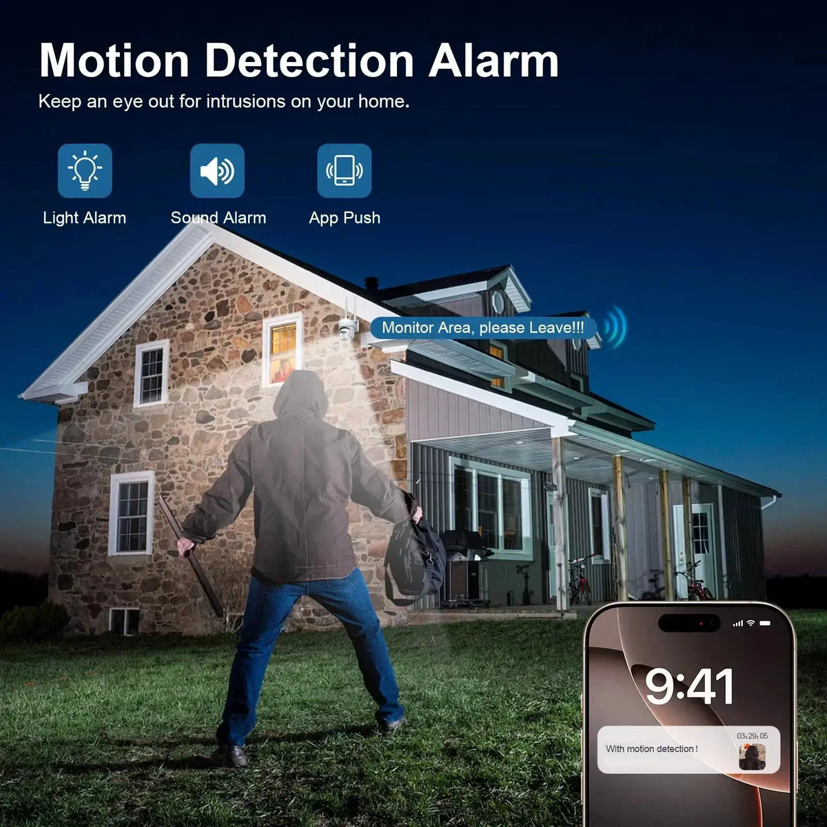 Smart Outdoor Camera for Home Security Alerts — product view 8