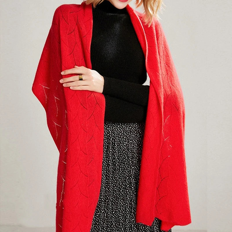Cutout Knit Winter Scarf
