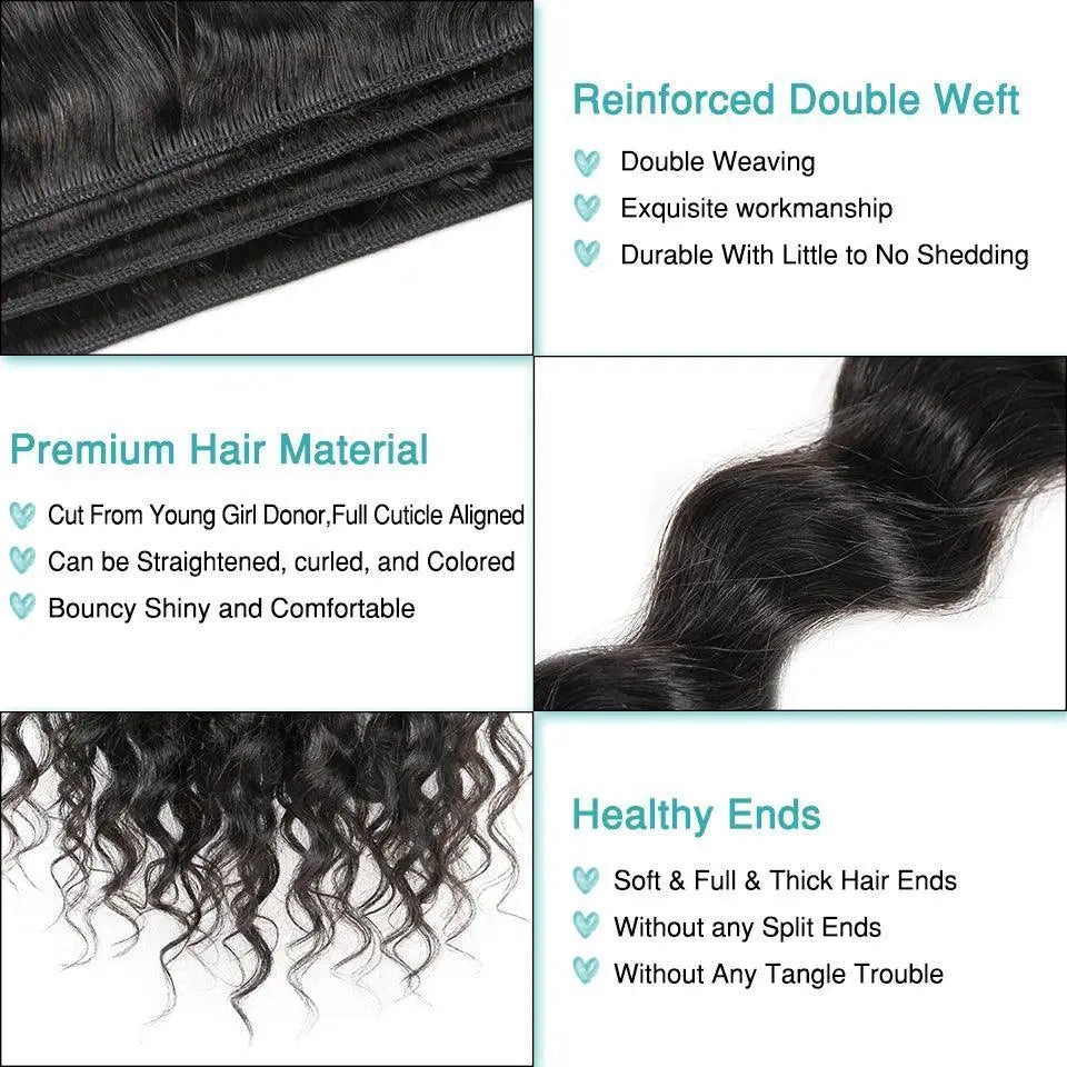 Brazilian Loose Wave Remy Human Hair Bundles Collection