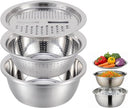 Multifunctional Stainless Steel Basin with Grater, Vegetable