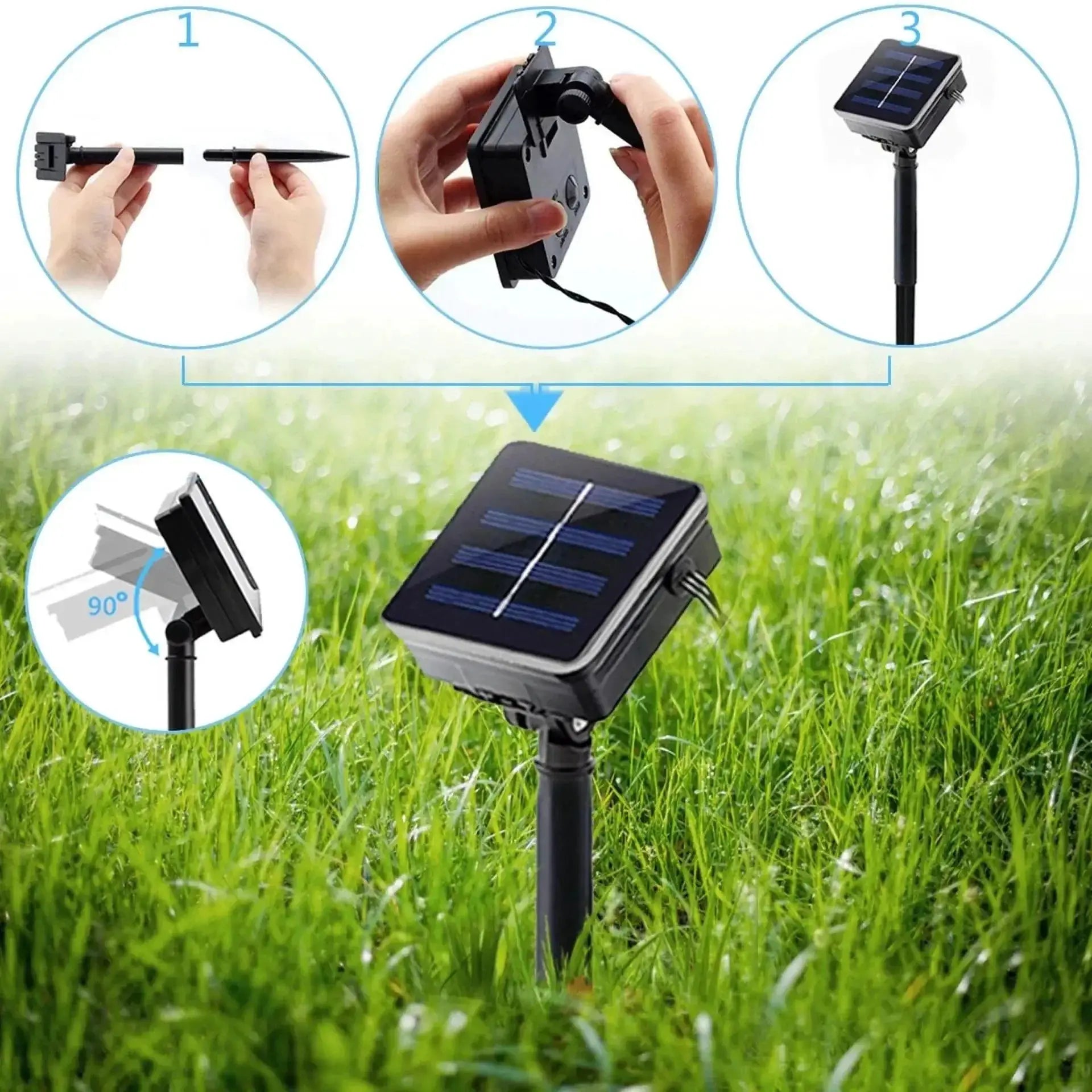 Solar Cherry Blossom String Lights Outdoor Eco Decor